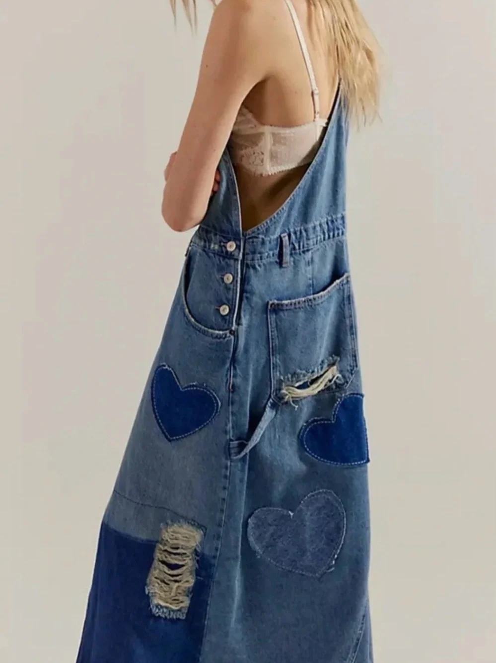Free People We The Free Key To My Heart Patched Skirtalls